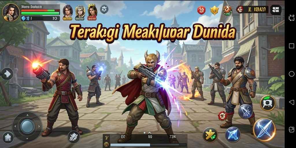 Gameplay mendebarkan dari game strategi 73K yang menuntut pemikiran strategis.