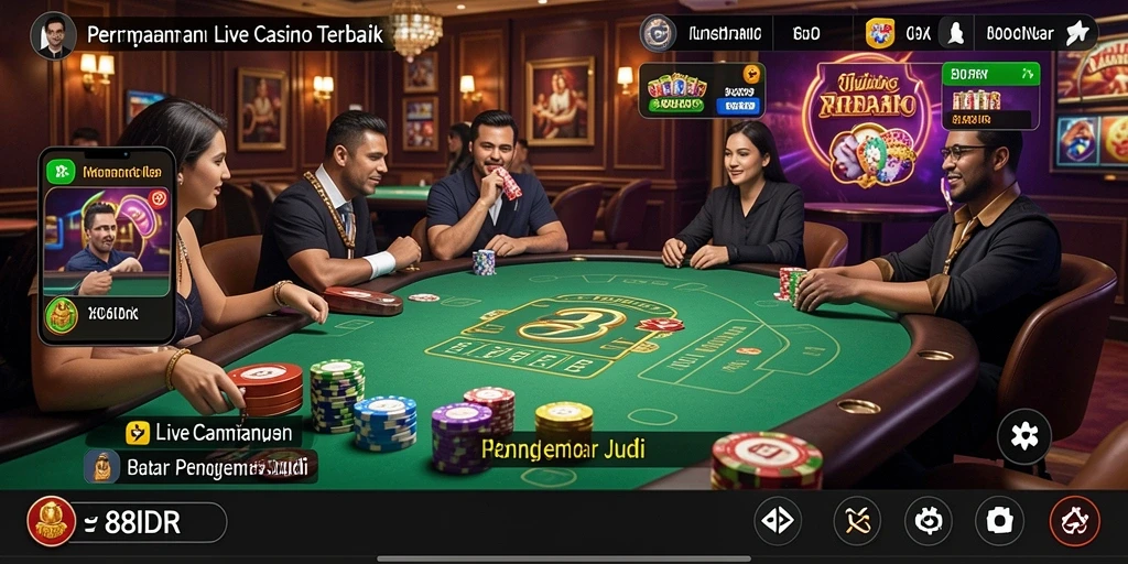 Tampilan gameplay Live Casino yang mendebarkan di 88IDR.