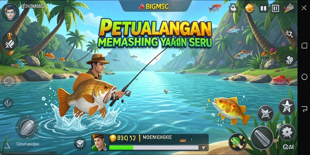 Tangkapan ikan yang menakjubkan di BIGMSG dengan grafik menarik.