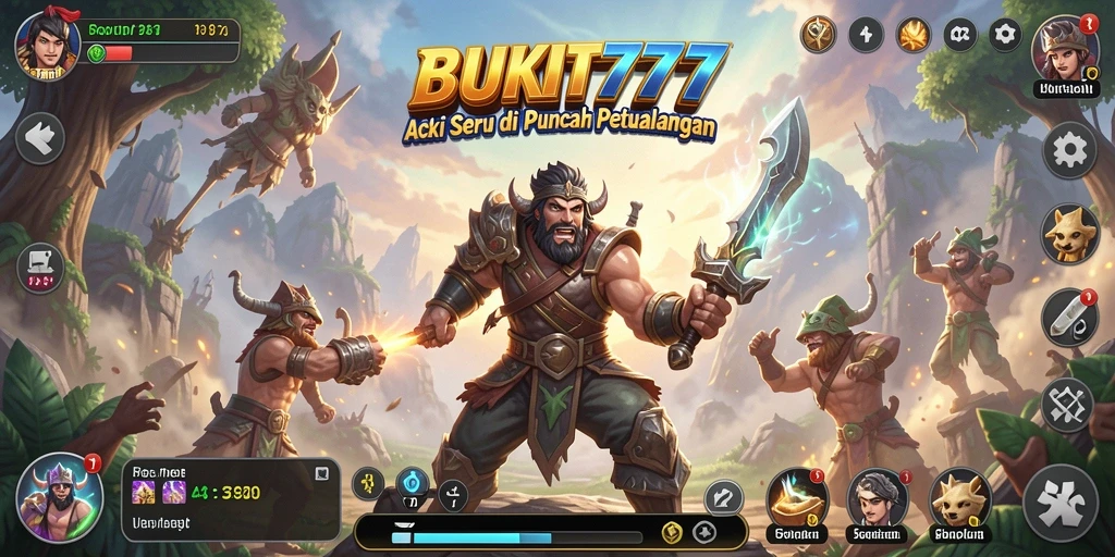 Tampilan utama gameplay BUKIT777 yang menegangkan dan menyentuh adrenalin.