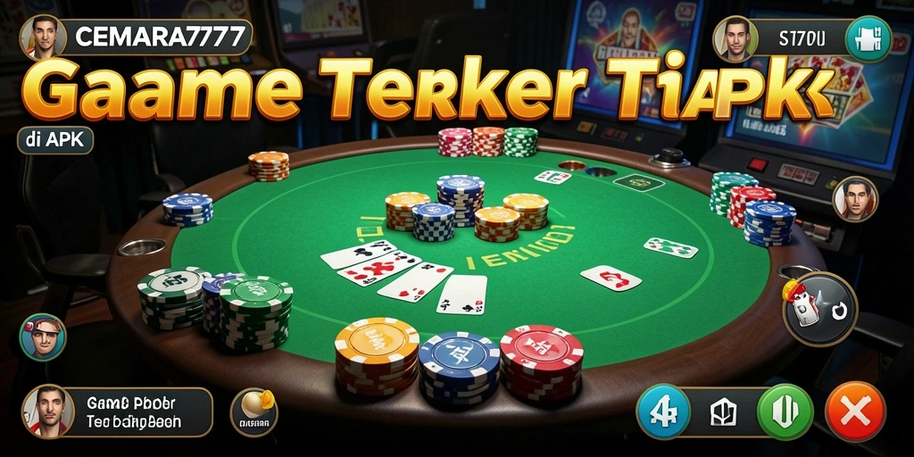 Tampilan dinamis dari gameplay CEMARA777 saat bermain Poker.
