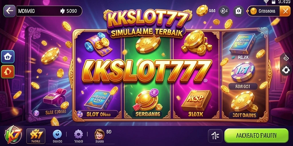 Tampilan gameplay KKSLOT777 yang menarik dan penuh warna.