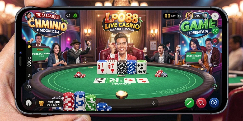 Screenshot utama LPO88 menunjukkan dealer langsung yang ramah dan gameplay seru.