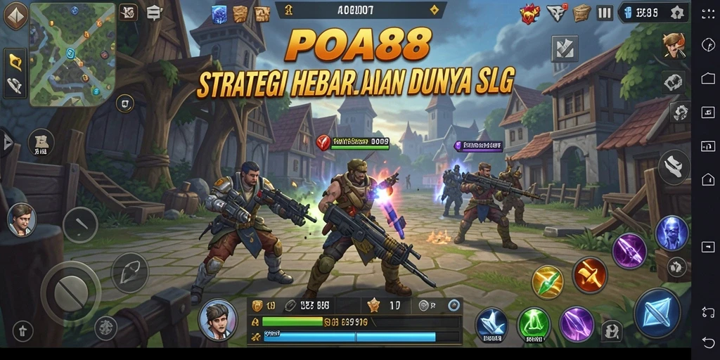 Screeshot gameplay menampilkan strategi dan pertempuran dalam POA88.