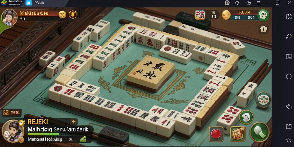 Screenshot utama REJEKI dengan gameplay Mahjong yang seru dan mengasyikkan.