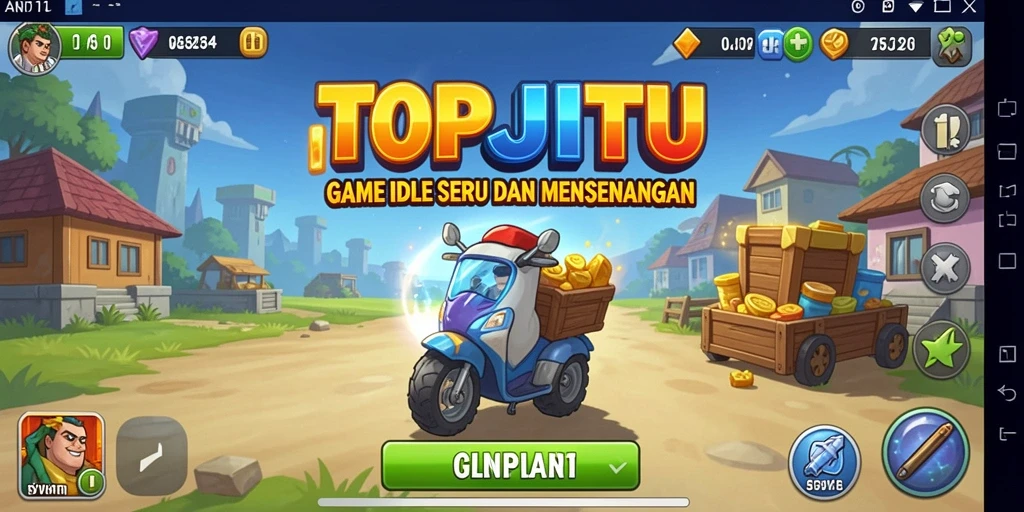 Tampilan gameplay seru dari game Idle TOPJITU.
