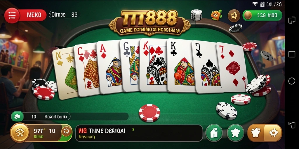 Screenshot TTT888 menampilkan gameplay Domino yang mengasyikkan.