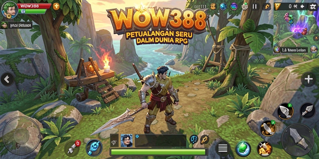 Tampilan gameplay WOW388 dengan pertarungan seru dan karakter menarik.