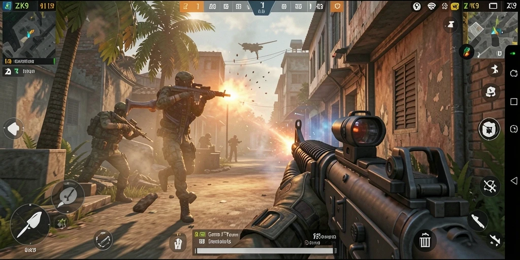 Tangkapan layar dari gameplay seru ZK9 yang penuh aksi.