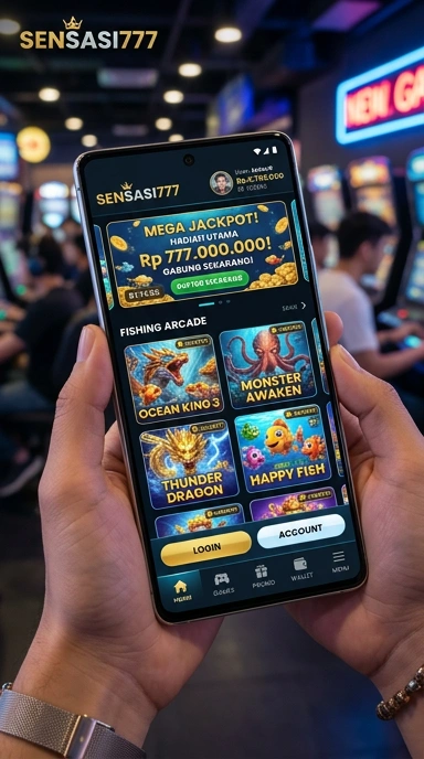 Tampilan awal aplikasi sensasi777 dengan berbagai pilihan aplikasi.